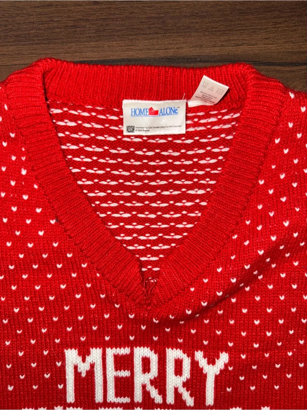 Red Christmas Crewneck Sweater - 'Merry Christmas Ya Filthy Animal'